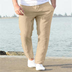 Exclusive Men’s Linen Summer Pants — Apricot — Size L — Alternate View 10