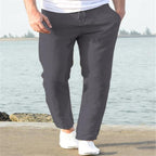 Exclusive Men’s Linen Summer Pants — Apricot — Size L — Alternate View 14