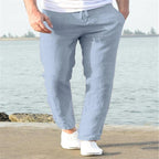 Exclusive Men’s Linen Summer Pants — Apricot — Size L — Alternate View 8