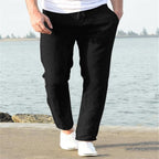 Exclusive Men’s Linen Summer Pants — Apricot — Size L — Alternate View 12