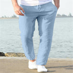 Exclusive Men’s Linen Summer Pants — Apricot — Size L — Alternate View 19