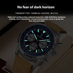Exclusive Men's Ultra-Thin Business Watch | Leather Belt Waterproof — White Steel White Noodles — Top View