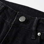 Exclusive Men's Paisley Patch Street Jeans — Black — Size 28 — Lifestyle View