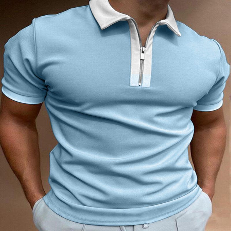 Exclusive Men Solid Polo Short-Sleeved Shirts — 10Style — Size 2XL — Alternate View 13