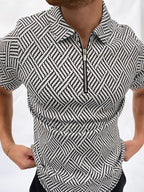 Exclusive Men Solid Polo Short-Sleeved Shirts — 10Style — Size 2XL — Back View