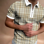 Exclusive Men Solid Polo Short-Sleeved Shirts — 10Style — Size 2XL — Top View