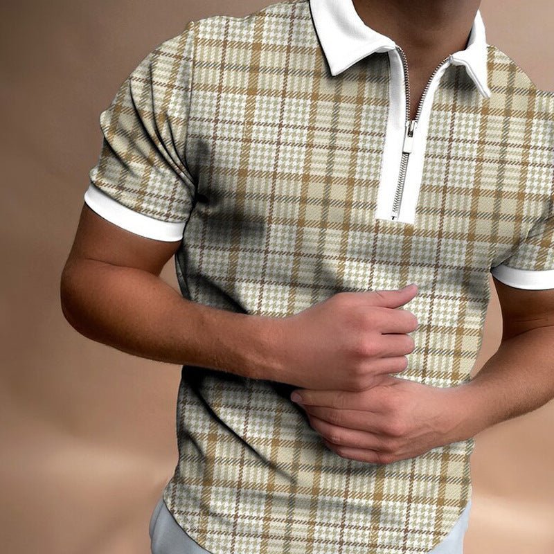 Exclusive Men Solid Polo Short-Sleeved Shirts — 10Style — Size 2XL — Top View