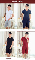Exclusive Men's Short Sleeved Shorts Set — Light Gray — Size L — Alternate View 14