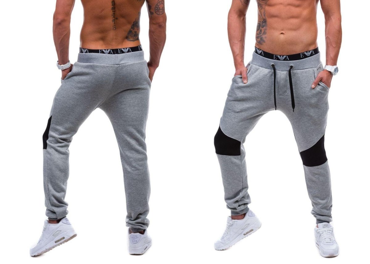 Exclusive Mens Sportswear Harem Pants — Dark Gray — Size L — Back View