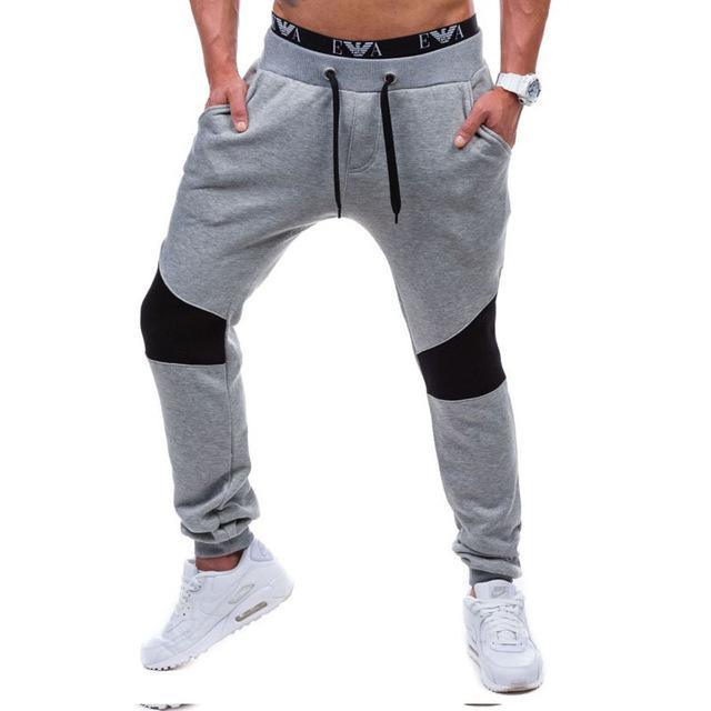 Exclusive Mens Sportswear Harem Pants — Dark Gray — Size L — Top View