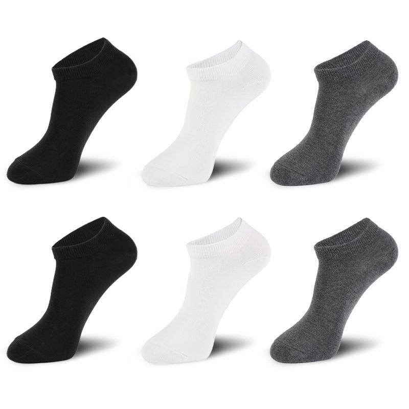 Exclusive Men’s Spring and Autumn Socks | Comfortable & Stylish — Black 2 White 2 Dark Gray 2 — Size Average Size — Top View