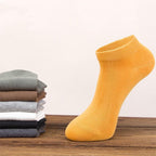 Exclusive Men’s Spring and Autumn Socks | Comfortable & Stylish — Black 2 White 2 Dark Gray 2 — Size Average Size — Front View