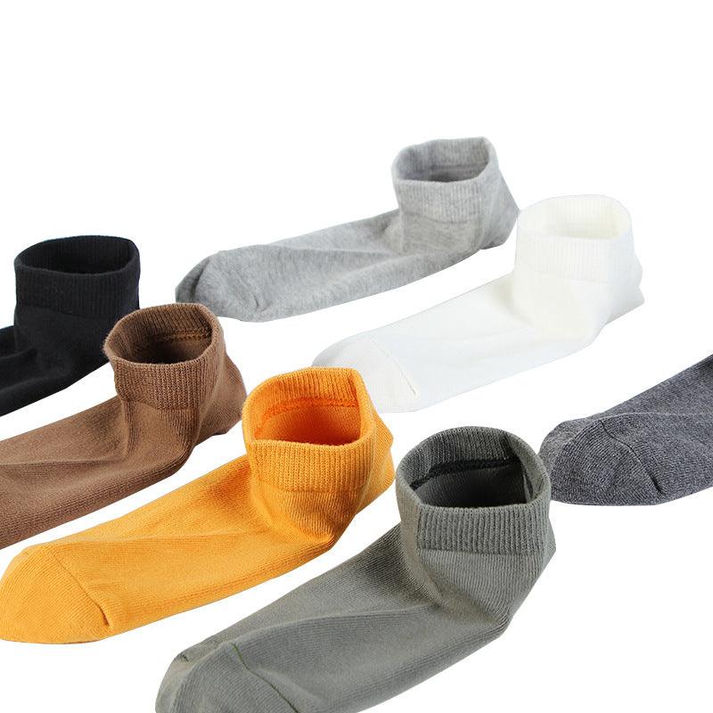 Exclusive Men’s Spring and Autumn Socks | Comfortable & Stylish — Black 2 White 2 Dark Gray 2 — Size Average Size — Side View