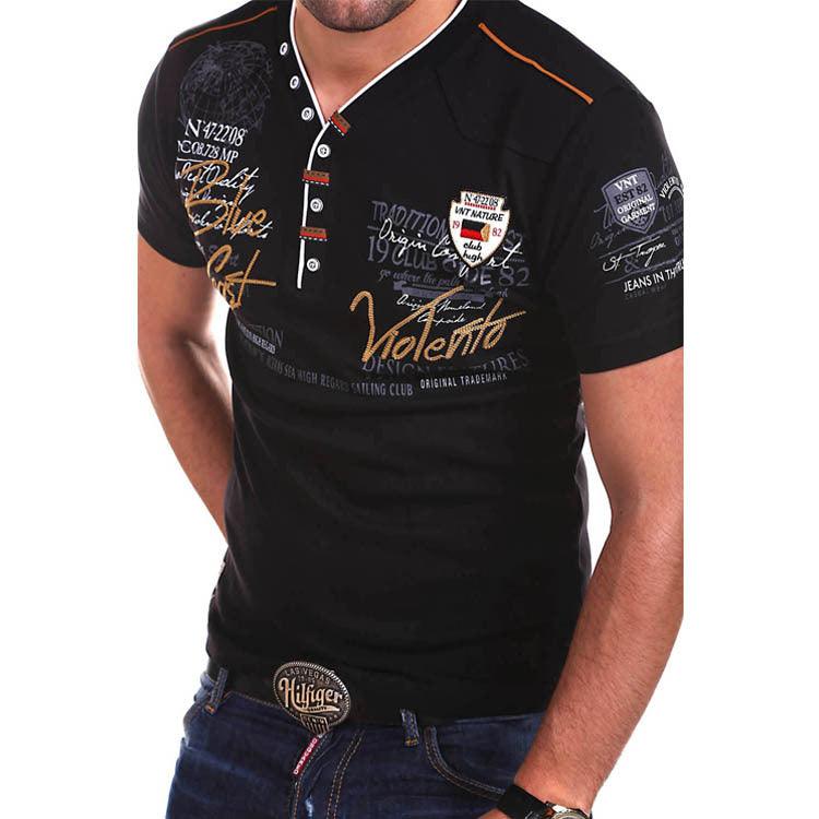 Exclusive Men's Summer Shirts — Black — Size 2XL — Side View