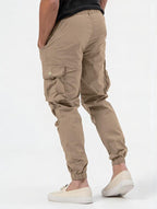 Exclusive Men's Three-dimensional Pocket Woven Overalls — Army Green — Size L — Alternate View 7