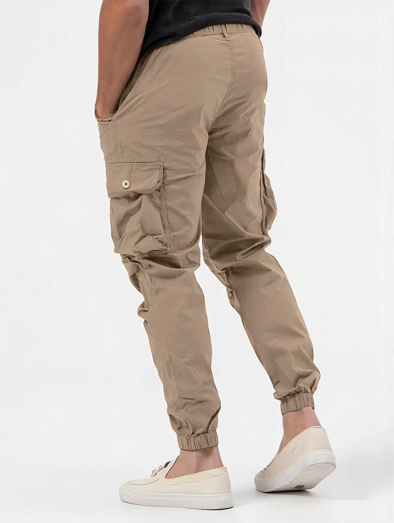 Exclusive Men's Three-dimensional Pocket Woven Overalls — Army Green — Size L — Alternate View 7