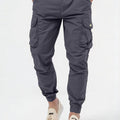 Exclusive Men's Three-dimensional Pocket Woven Overalls — Army Green — Size L — Front View
