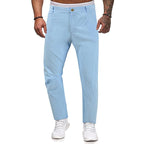 Exclusive Men's Trousers Sports Loose Straight — Beige — Size L — Alternate View 8