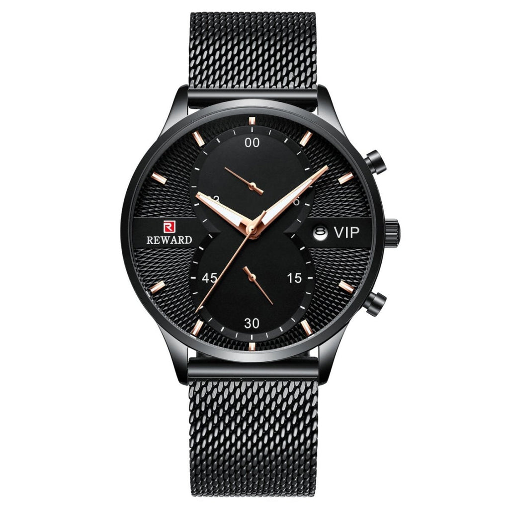 Exclusive Waterproof Quartz Watch — Gold — Detail View