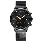 Exclusive Waterproof Quartz Watch — Gold — Detail View