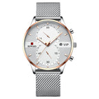 Exclusive Waterproof Quartz Watch — Gold — Lifestyle View
