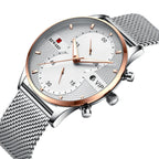 Exclusive Waterproof Quartz Watch — Gold — Top View