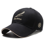 Exclusive Men's Wheat Embroidered Baseball Cap — Feather Black — Size Adjustable — Alternate View 8