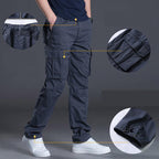 Exclusive Men's Work Pants Multi-Pocket Overalls — A — Size 2XL — Side View