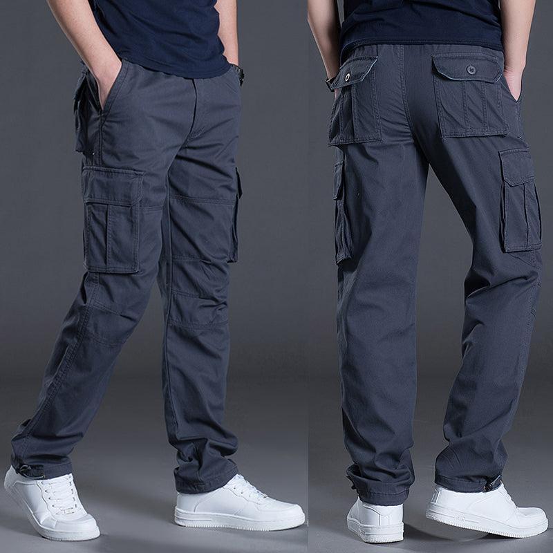 Exclusive Men's Work Pants Multi-Pocket Overalls — A — Size 2XL — Front View