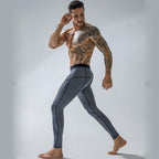 Exclusive Men's Workout Elastic Tight Sports Pants — Black — Size L — Alternate View 9