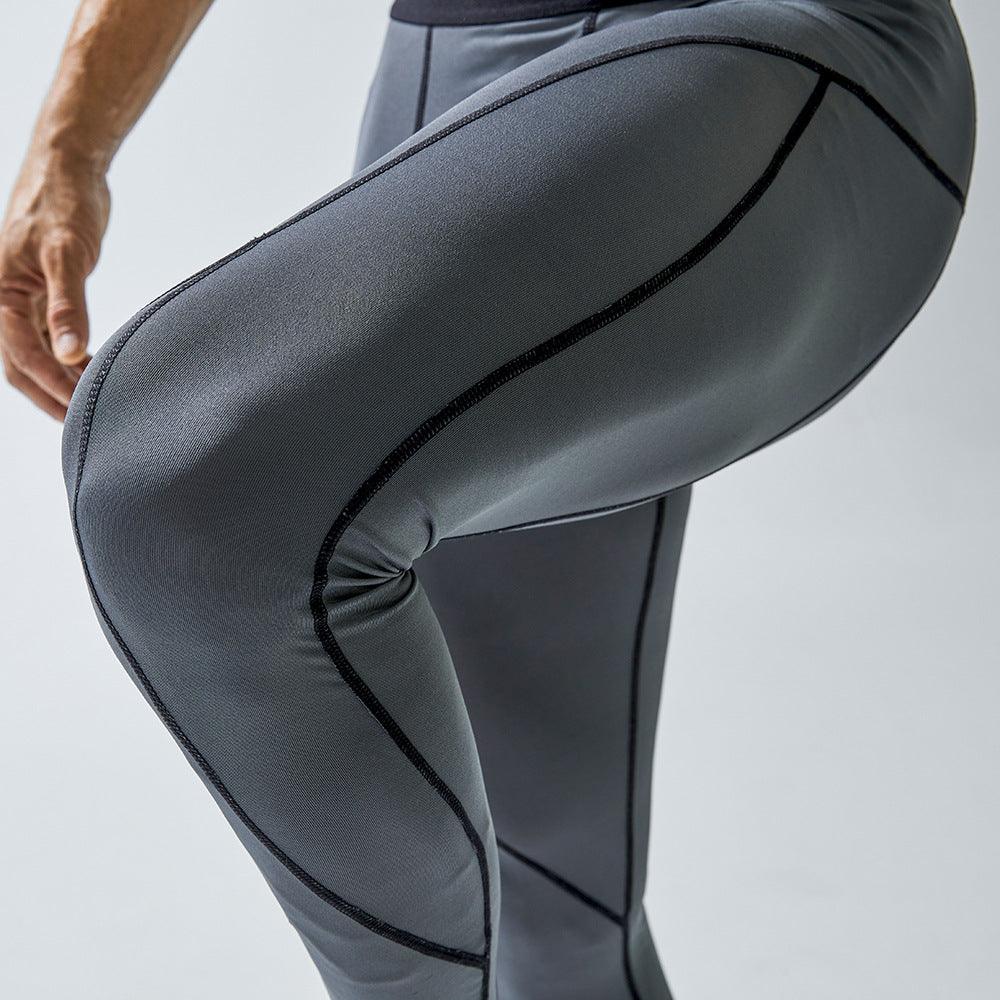 Exclusive Men's Workout Elastic Tight Sports Pants — Black — Size L — Alternate View 7