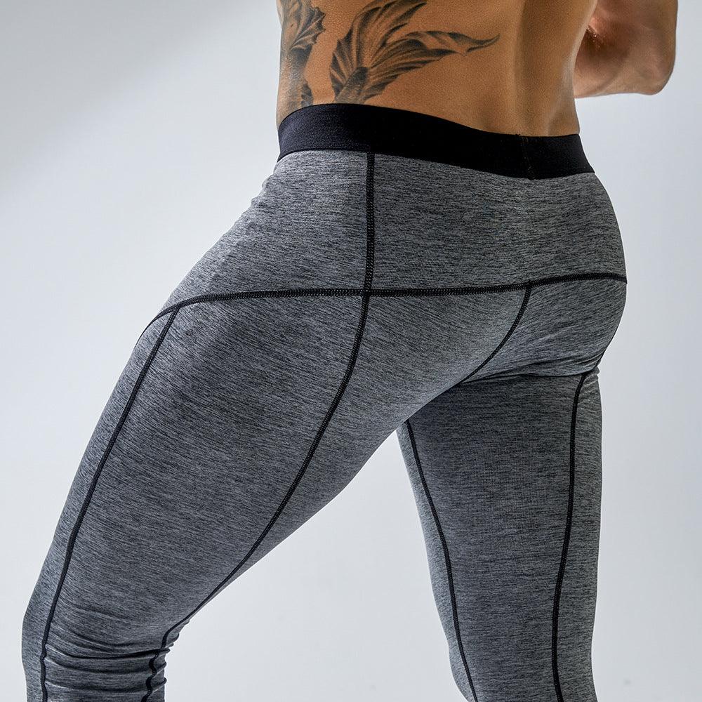 Exclusive Men's Workout Elastic Tight Sports Pants — Black — Size L — Alternate View 8