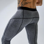 Exclusive Men's Workout Elastic Tight Sports Pants — Black — Size L — Alternate View 8