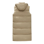 Exclusive Mid-length Hooded Cotton Jacket With Pockets — Army Green — Size L — Alternate View 12
