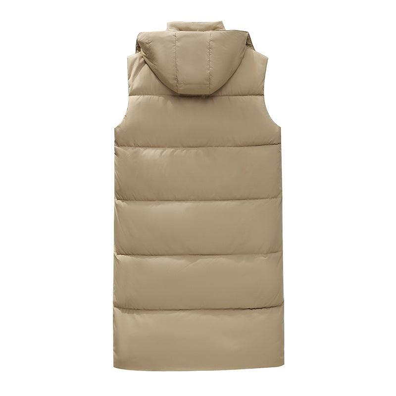 Exclusive Mid-length Hooded Cotton Jacket With Pockets — Army Green — Size L — Alternate View 12