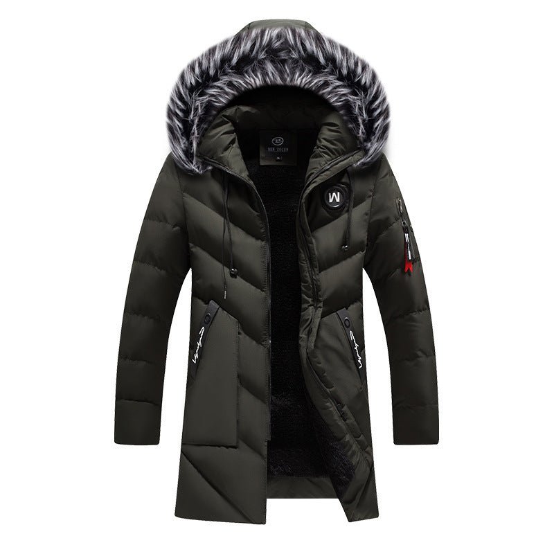 Exclusive Mid-length plus cashmere padded jacket — Dark blue — Size 4XL — Top View