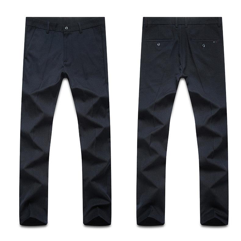 Exclusive Middle-aged Men's Casual Pants — Black — Size 28 — Detail View
