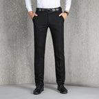 Exclusive Middle-aged Men's Casual Pants — Black — Size 28 — Side View