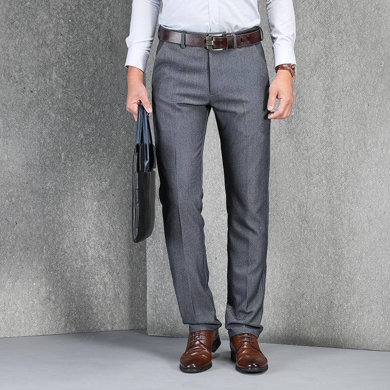 Exclusive Middle-aged Men's Casual Pants — Black — Size 28 — Lifestyle View