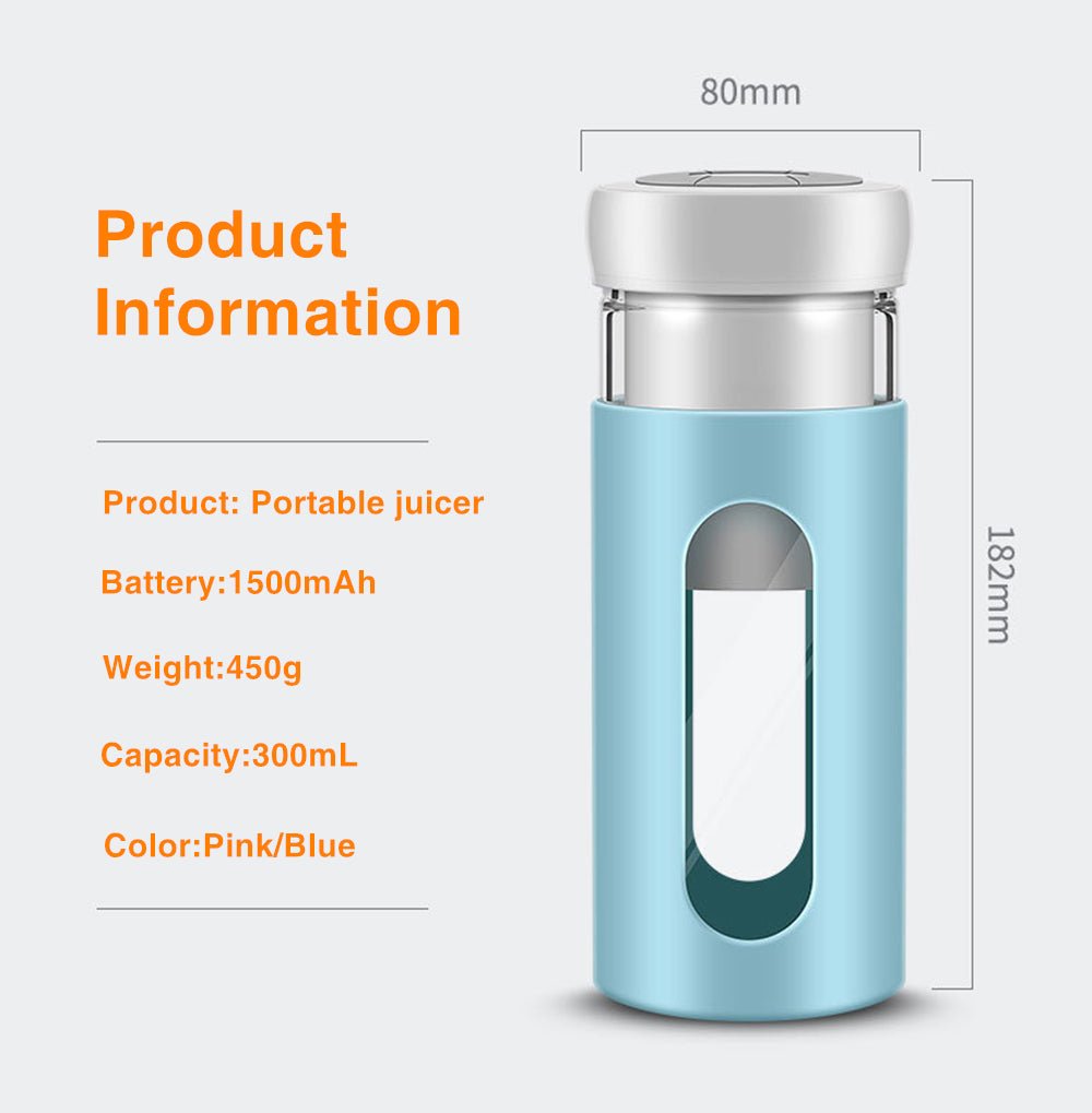 Exclusive Compact Juicer for Fresh Fruit Drinks — Blue — Size USB — Alternate View 12