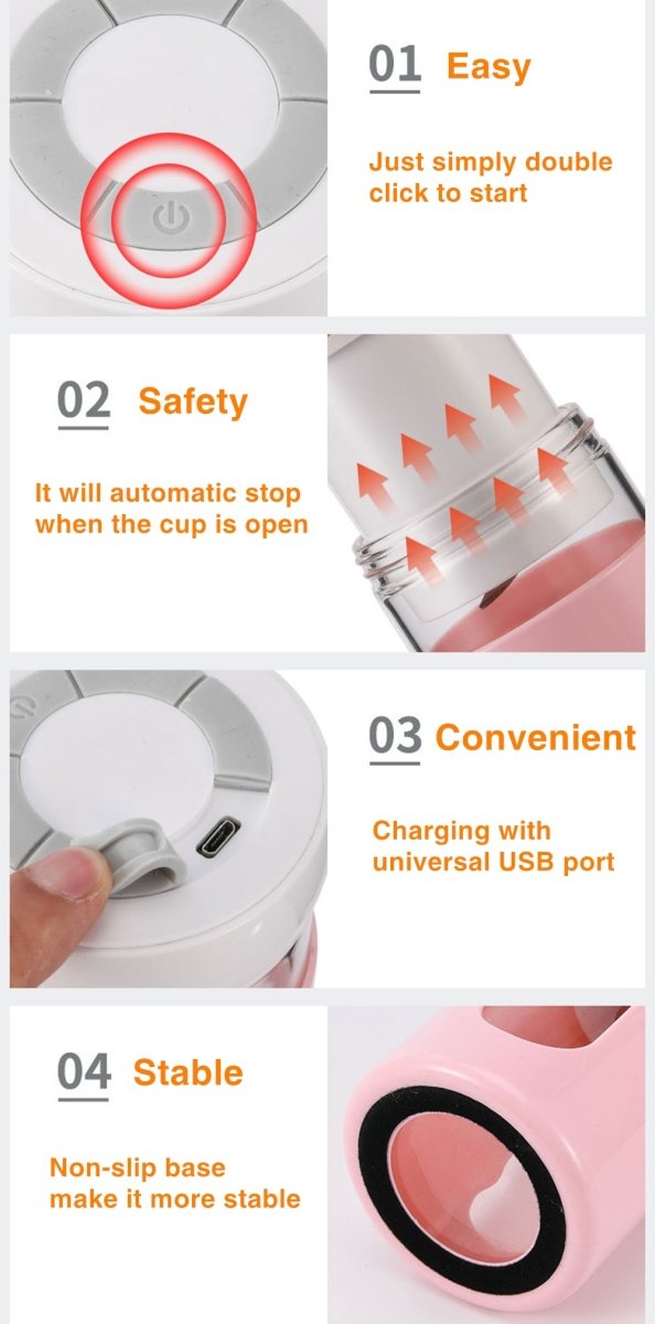 Exclusive Compact Juicer for Fresh Fruit Drinks — Blue — Size USB — Alternate View 11