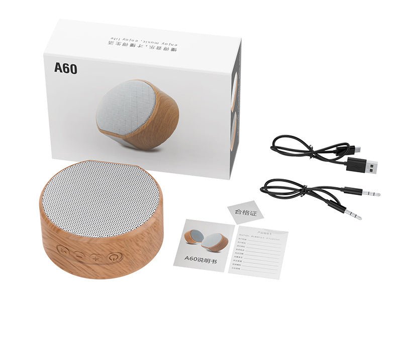 Exclusive Mini Wood Bluetooth Speaker | Retro Wooden Wireless — White set — Alternate View 15