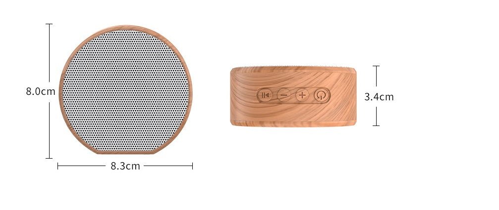 Exclusive Mini Wood Bluetooth Speaker | Retro Wooden Wireless — White set — Detail View