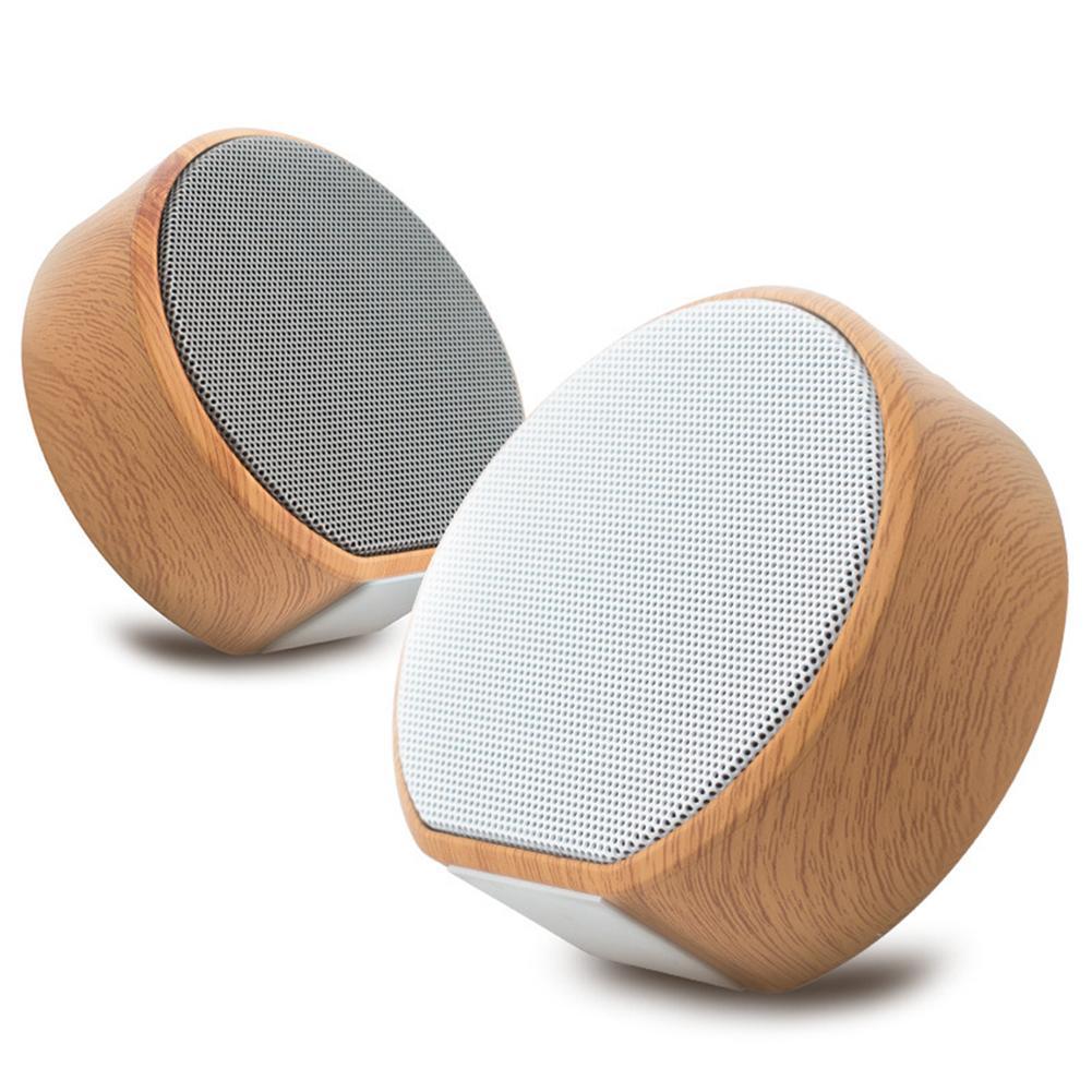 Exclusive Mini Wood Bluetooth Speaker | Retro Wooden Wireless — White set — Front View