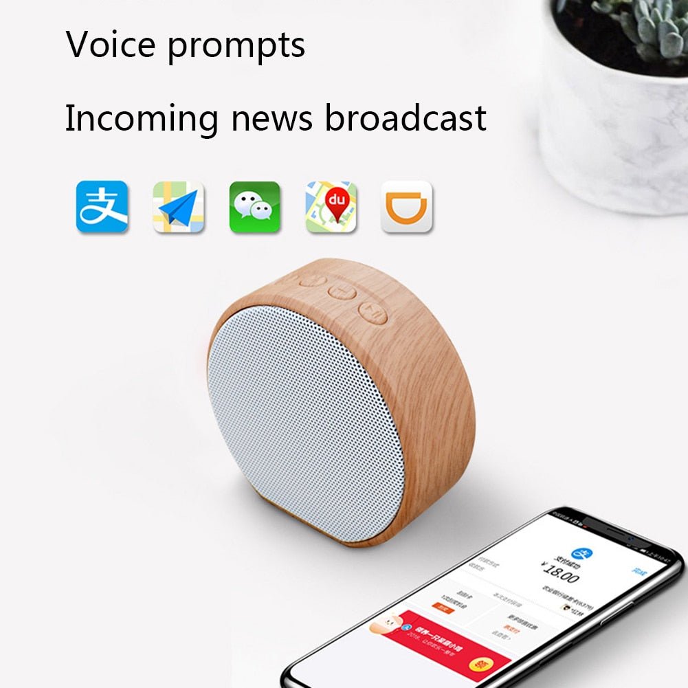 Exclusive Mini Wood Bluetooth Speaker | Retro Wooden Wireless — White set — Alternate View 12