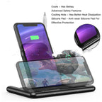 Exclusive Mobile Phone Watch Headset Wireless Charger — Black — Top View