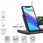 Exclusive Mobile Phone Watch Headset Wireless Charger — Black — Side View