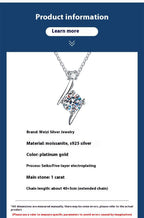 Exclusive Moissanite Clavicle Chain — 1Karat High Carbon Stone — Size 925 Silver — Alternate View 8