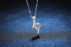 Exclusive Moissanite Clavicle Chain — 1Karat High Carbon Stone — Size 925 Silver — Lifestyle View