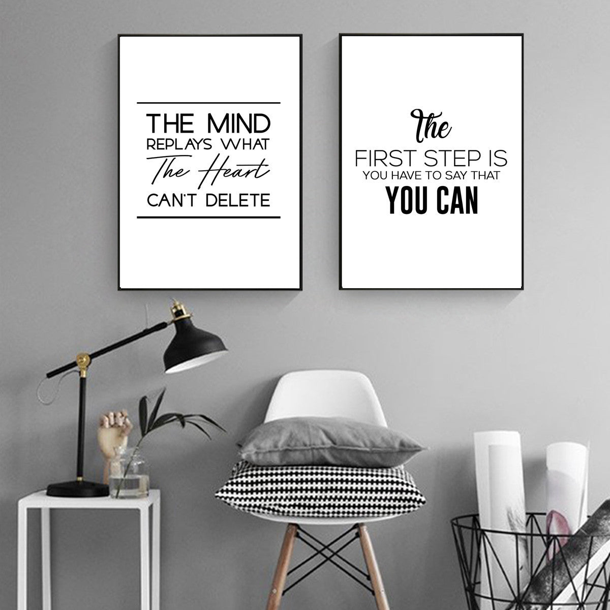 Exclusive Motivational Wall Art | Inspirational Quotes Canvas Print — White — Size 10x15cm — Top View